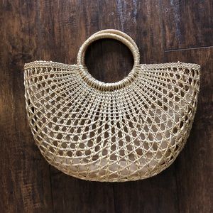Moon Straw Handbag for Summer